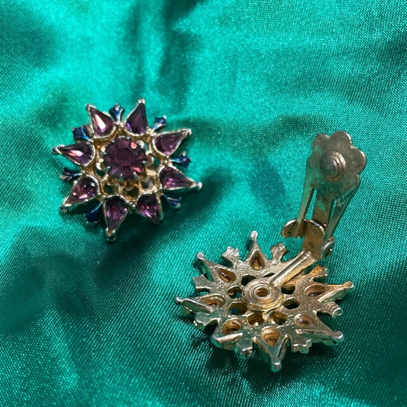 Stunning Amethyst Crystal Earrings - Picture 3 of 5